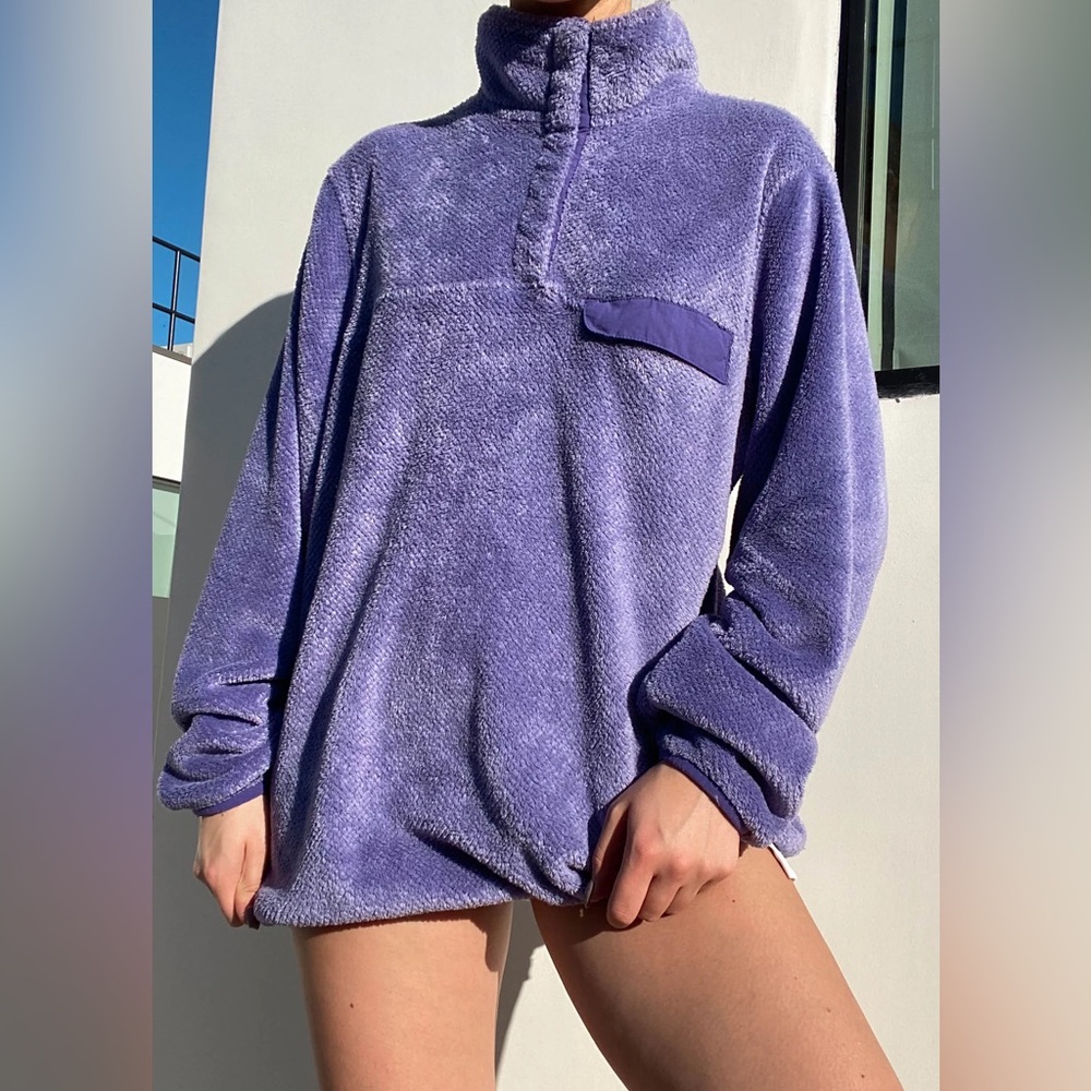 90's Purple Fuzzy Pullover